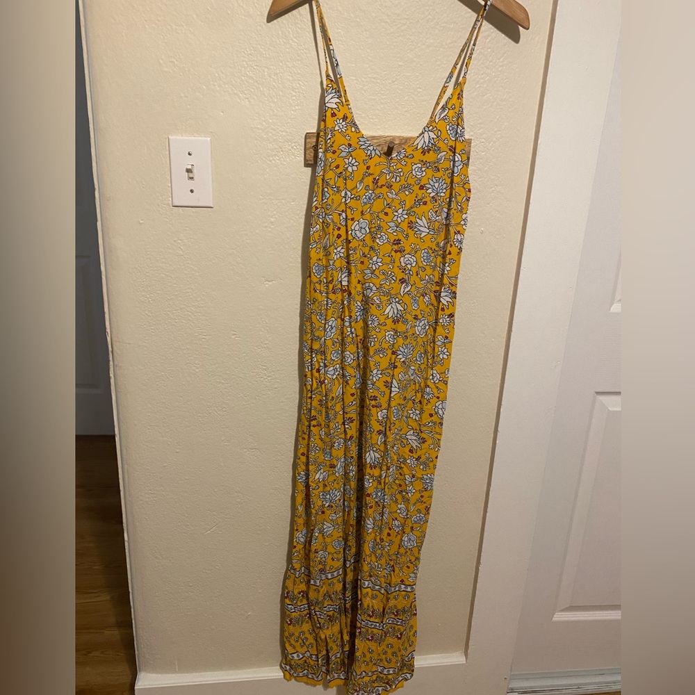 Old Navy Yellow Floral Maxi Dress